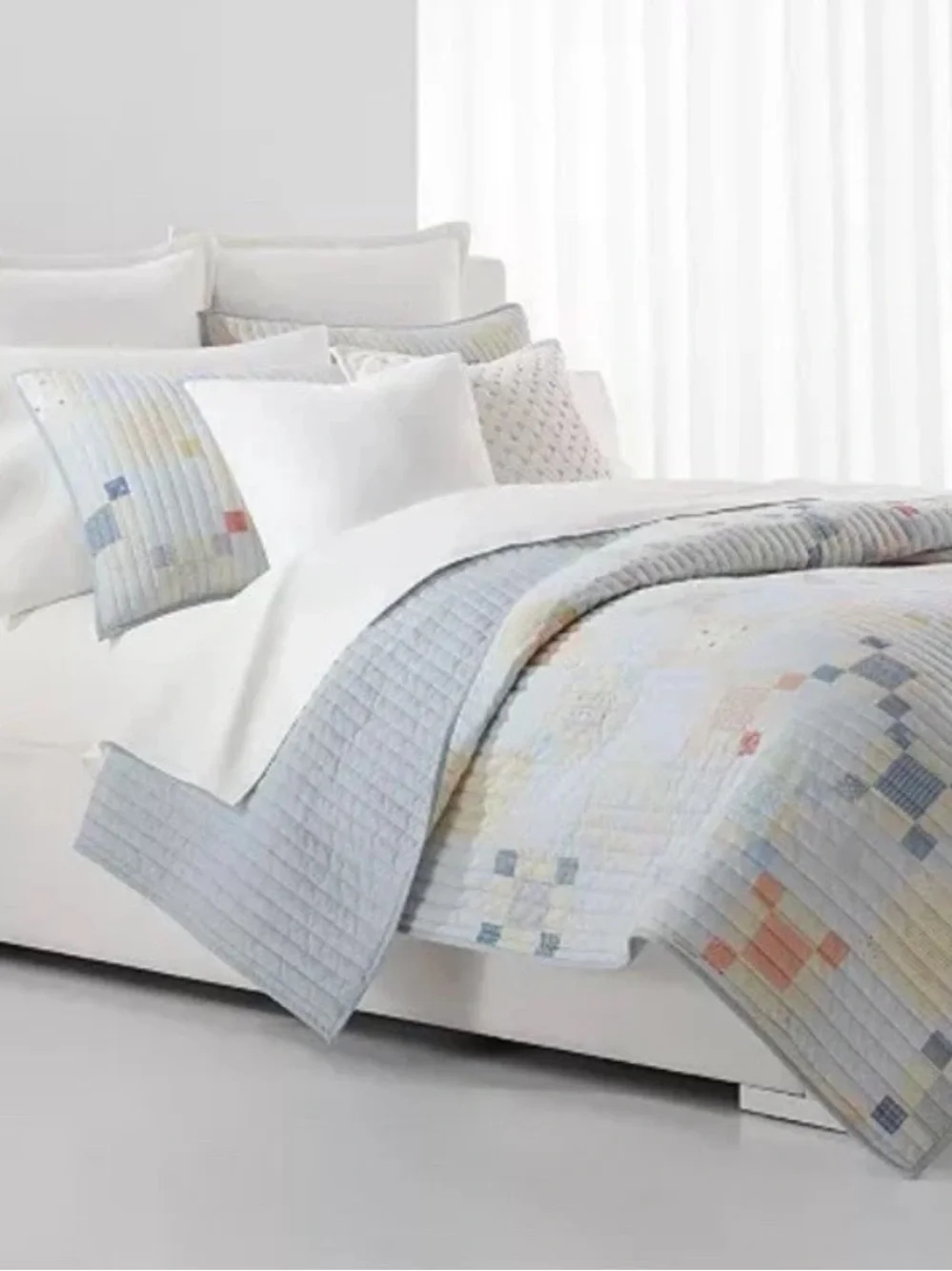 Ralph Lauren Brookview Multicolor Cotton King Quilt 108”x90” Retail $340